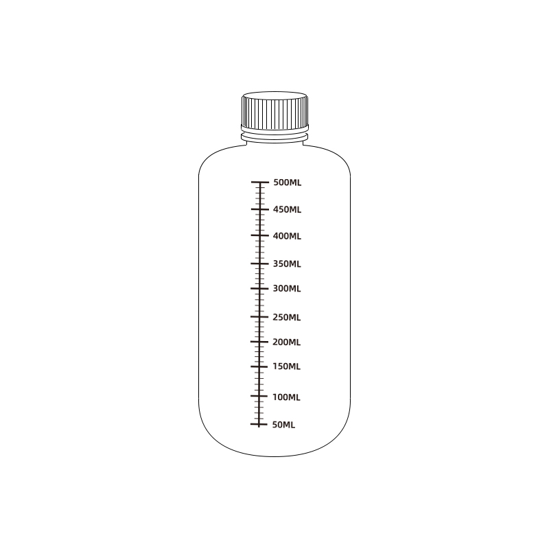زجاجة HDPE متدرجة