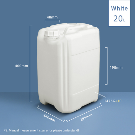20 لترًا من أباريق F-Style المفلورة المعتمدة من الأمم المتحدة علب جيري حاجز HDPE لتغليف المواد الكيميائية والمذيبات