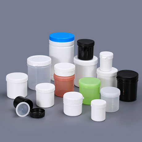 فم عريض HDPE/PP البلاستيك مع غطاء