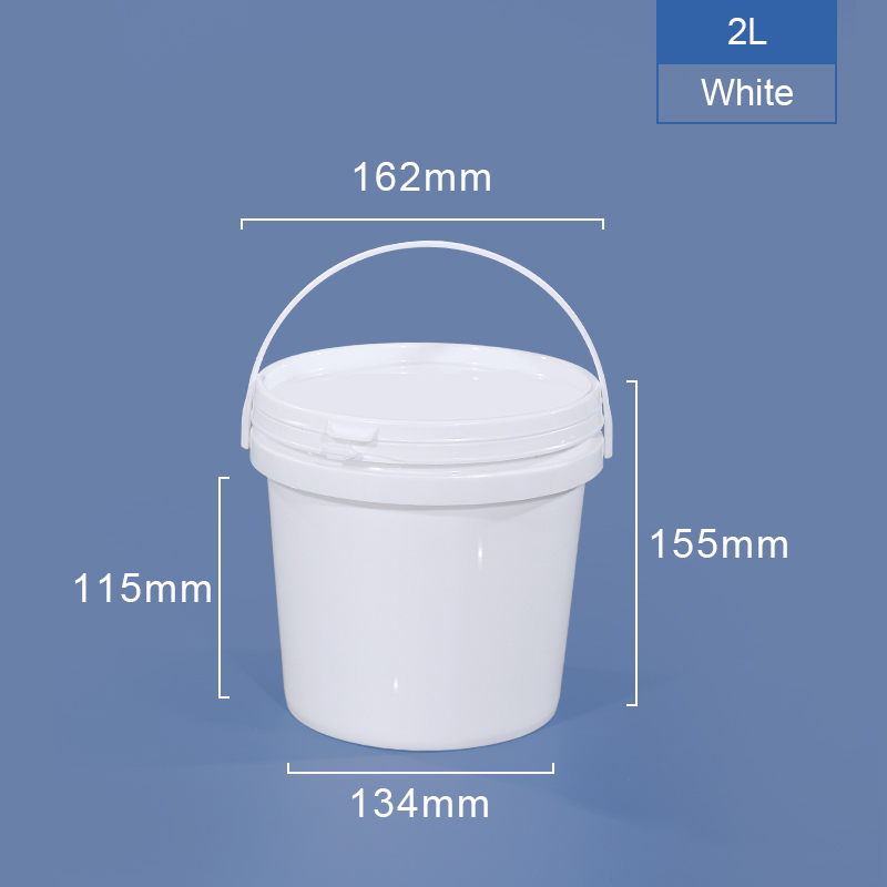 دلو بلاستيكي 2L مع غطاء