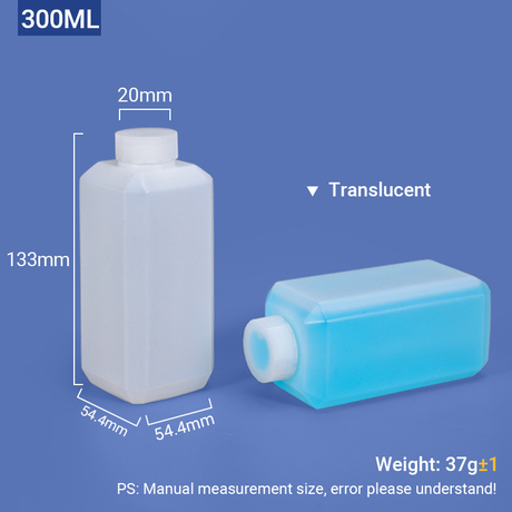 زجاجة HDPE سعة 300 مل مع غطاء لولبي 
