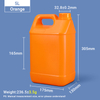5 لتر F نمط أباريق 5 لتر HDPE إبريق بلاستيك جركن بلاستيكي