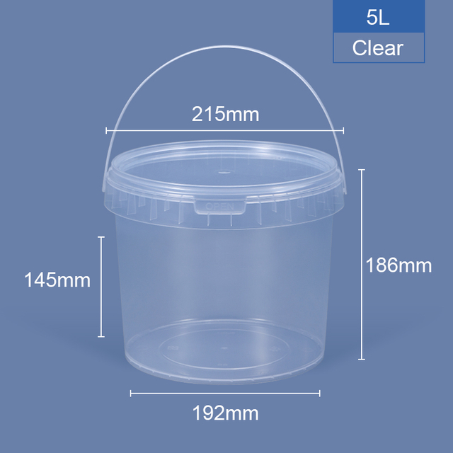 5L دلو PP من فئة الطعام