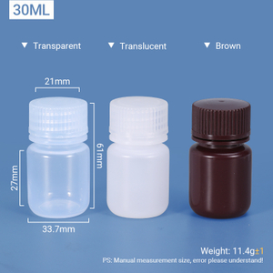30 مل زجاجة بلاستيكية عريضة الرقبة PP / HDPE