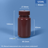 125 مل زجاجة بلاستيكية عريضة الرقبة PP/HDPE