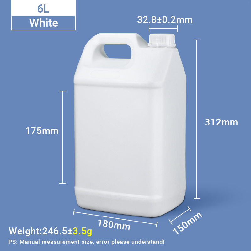 6L F نمط أباريق 6 لتر HDPE إبريق بلاستيك جيري يمكن