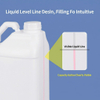 جركن بلاستيك مربع 5 لتر HDPE بمقبض كبير، غطاء لولبي، بطانة فويل، مانعة للتسرب للطلاء والمواد الكيميائية