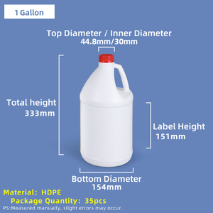 أباريق جالون HDPE شديدة التحمل سعة 4 لتر مع اتفاقية حقوق الطفل