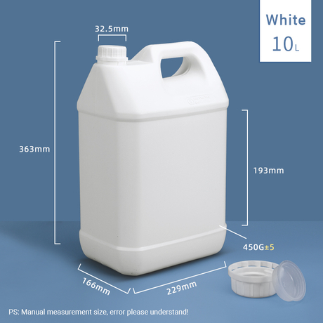 10 لتر من أباريق F-Style المفلورة المعتمدة من الأمم المتحدة علب جيري حاجز HDPE لتغليف المواد الكيميائية والمذيبات