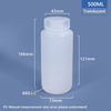 500 مل زجاجة بلاستيكية عريضة الرقبة PP/HDPE