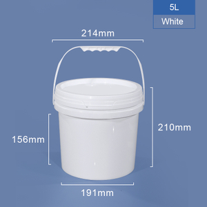 دلو بلاستيكي 5L مع مقبض الغطاء