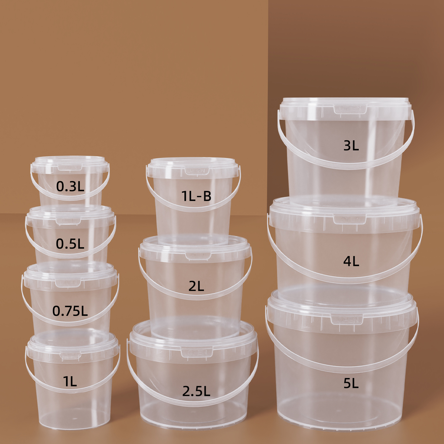 5L دلو PP من فئة الطعام