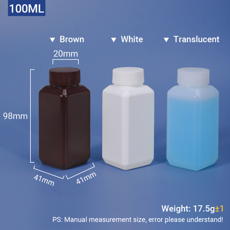 زجاجة 100 مل HDPE للمواد الكيميائية
