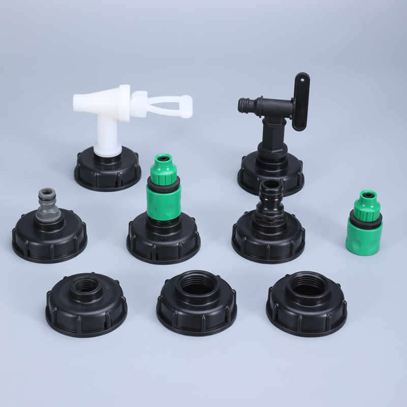  IBC Tote Tank خرطوم تركيب محول الصنبور صمام الصنبور IBC الخزان S60X6 الخيوط الخيوط 3/4 'موصل