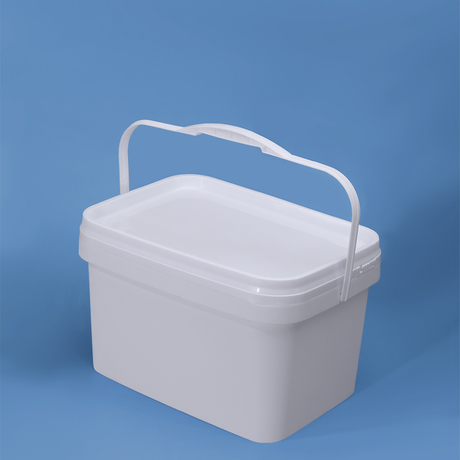 دلو بلاستيكي مربع مستطيل 5L مع غطاء