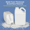 جركن بلاستيك مربع 5 لتر HDPE بمقبض كبير، غطاء لولبي، بطانة فويل، مانعة للتسرب للطلاء والمواد الكيميائية