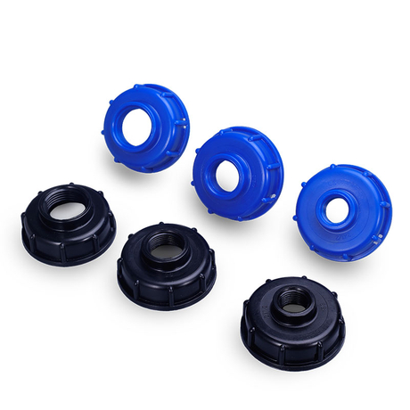 IBC Tote Adapter 60 مم خيط خشن لخيرات حديقة خزان المياه S60X6 1/2 3/4 1 بوصة كبسولات تخزين المياه