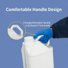 جركن بلاستيك مربع 5 لتر HDPE بمقبض كبير، غطاء لولبي، بطانة فويل، مانعة للتسرب للطلاء والمواد الكيميائية