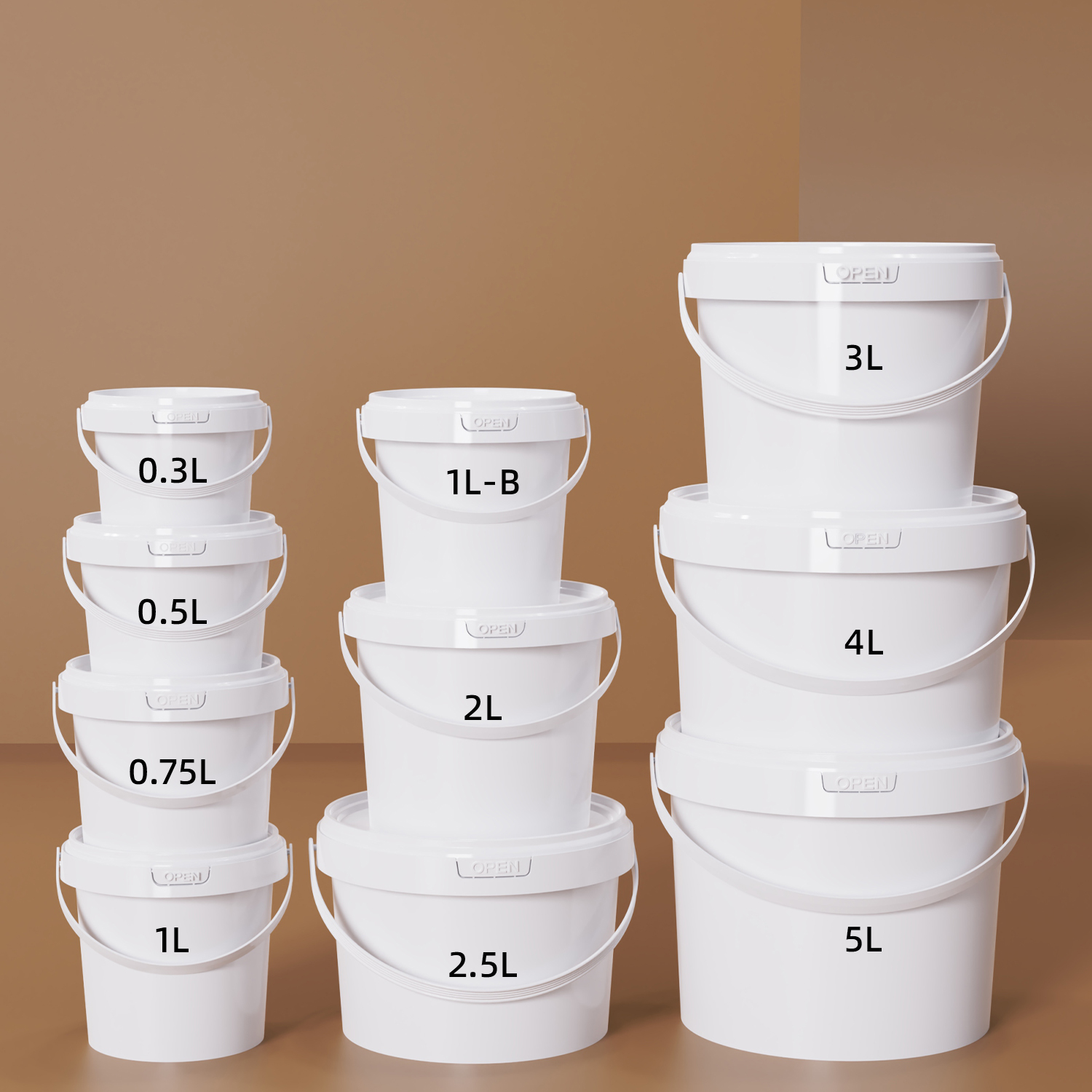 5L دلو PP من فئة الطعام