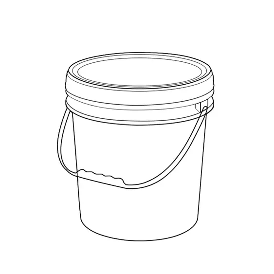 دلو بلاستيك – دائري