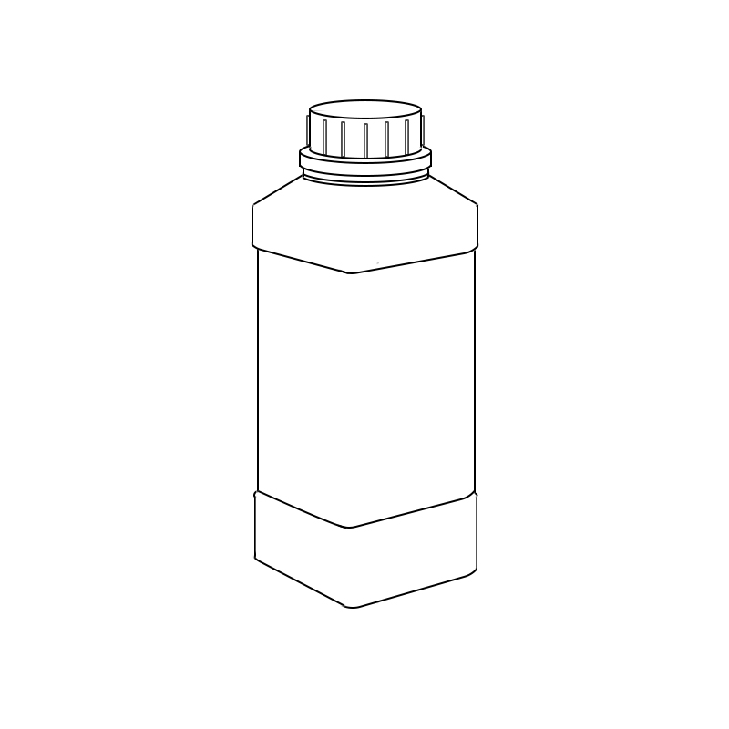 زجاجة بلاستيكية HDPE - مربعة