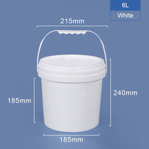 6L دلو بلاستيكي مع مقبض الغطاء